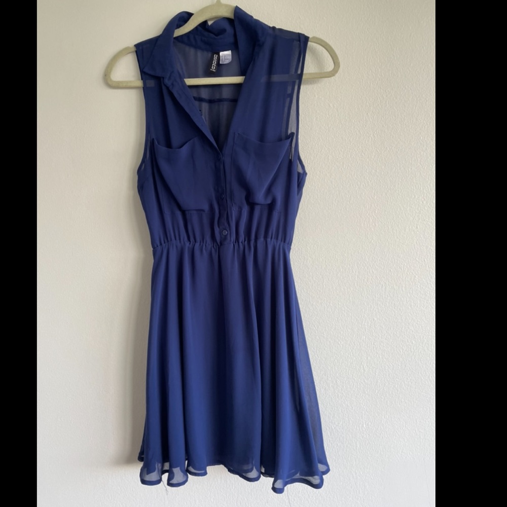 Sheer blue dress